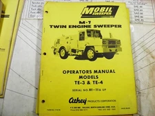 MOBIL M-7 M7  ATHEY  SWEEPER  OPERATORS MANUAL MODELS TE-3 TE-4