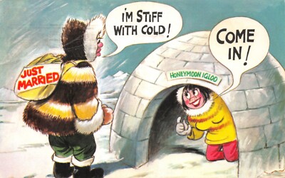 BAMFORTH SCHWARZES DREIECK COMIC POSTKARTE NR 388 IGLU GEBRAUCHT GUT PLUS HA