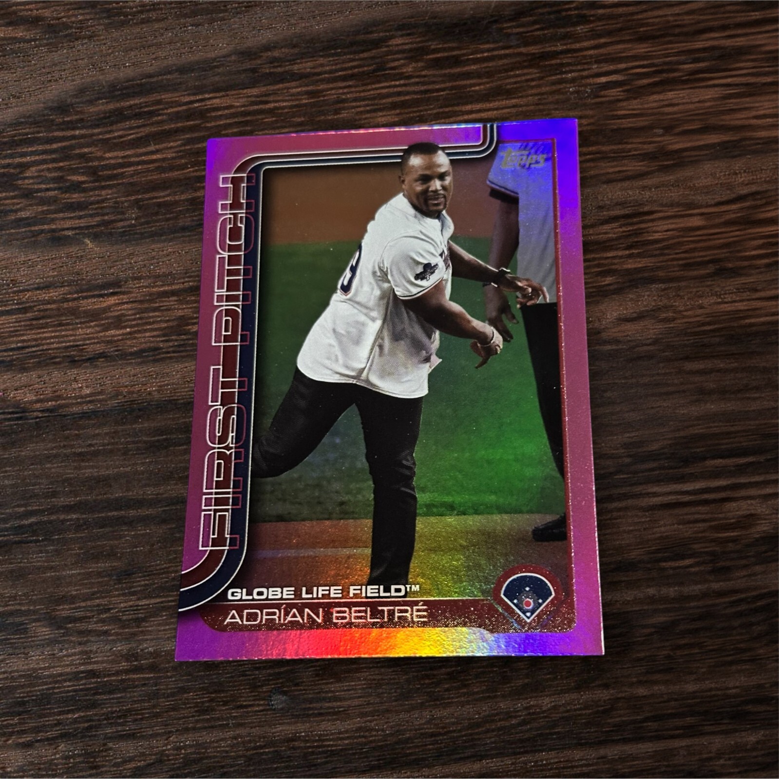 2025 Topps Series 1 - Adrian Beltre First Pitch Insert Pink Parallel