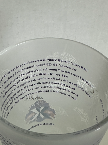 Balitmore Ravens Decade Of Excellence 1996-2005 NFL Lite Beer Glass - Picture 6 of 13