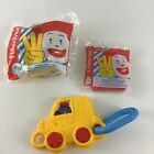 McDonald's Toddler Toy Lot Vintage 1995 Push Along Bus Grimace Roanld Birdie
