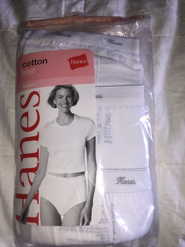 Slip donna Hanes cotone bianco vintage 2005 taglia 10 3 paia NUOVO SIGILLATO - Foto 1 di 7