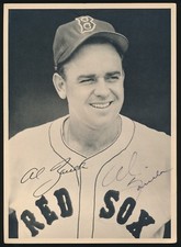 1949 Boston Red Sox Team Issue -AL ZARILLA *Autographed* (d.1996)