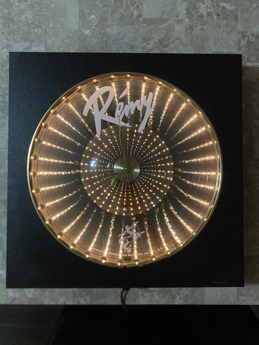 Vintage Remy Martin Mastercrafters Infinity Mirror Wall Clock Square Advertising - Picture 5 of 10