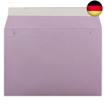 25 gerippte Briefumschläge DIN C6 Flieder - 11,4 x 16,2 cm - 100 g/m² P