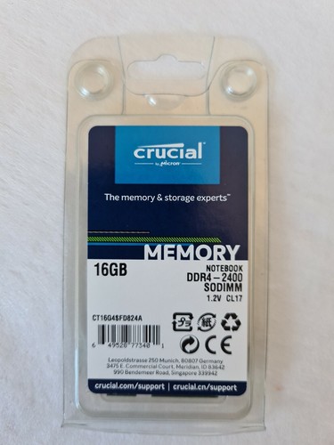 Crucial RAM CT16G4SFD824A 16GB DDR4 2400 MHz CL17 Laptop Memory NEW - Picture 2 of 7