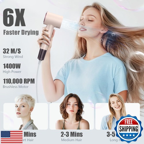 Slopehill Hair Dryer - 110,000 RPM High-Velocity Fast Drying + Low Noise + Li - Picture 2 of 5