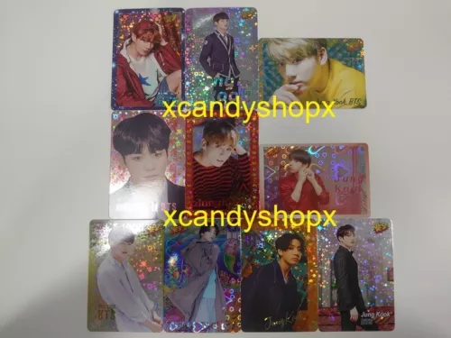 KPOP BTS Hong Kong ¡SÍ! Tarjeta coleccionable oficial flash glitter Jungkook 10 piezas