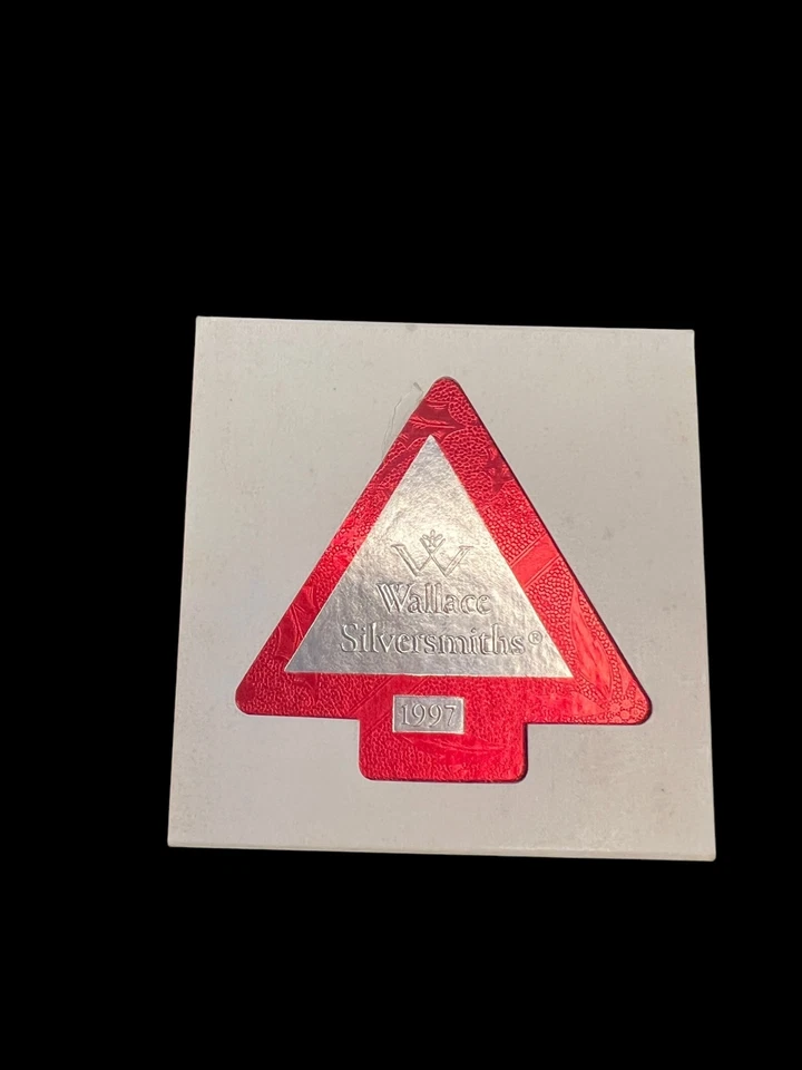 Campana de trineo Wallace Silversmith Santas 1997 adorno de Navidad nuevo sellado Foto 2 de 4