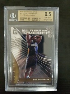 2019/20 Optic All Clear for Takeoff Zion Williamson Rc #14 BGS 9.5 GEM MINT B