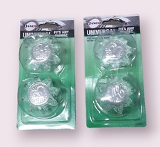 2 PACK Danco Bathroom Universal Hot Cold Vise Grip Handles Clear Acrylic 88889