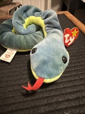 Ty Beanie Baby Hissy Snake Beanbag Plush Original Tag 1997 PE 4185 Gen 5