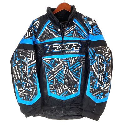 Vintage FXR Racing Snowmobile Jacket Size Small Black Full Zip