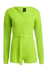 Adidas IVY PARK IVP Romper Beyonce Knit Ribbed Playsuit Neon Green Small uk 8-10