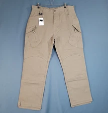 Men's Outdoor Work Military Tactical Pants Cargo Rip Stop Brown Size 38 x 30