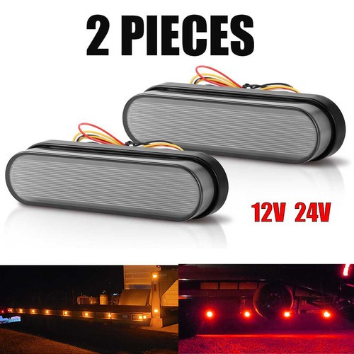 2X 4'' LED Tail Brake Turn Signal Light Side Marker Lamp Trailer Truck 12 24V - Picture 10 of 11