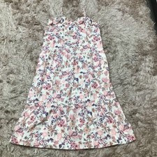 Who What Wear Womens Sundress Multicolor Floral Tiered Midi Coastal M New