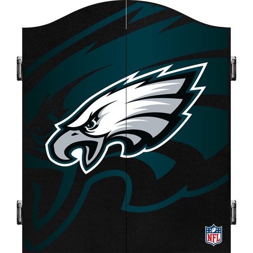 NFL offiziell lizenziert Dartboard Schrank strapazierfähig Dart Board Deluxe Holz - Bild 2 von 18
