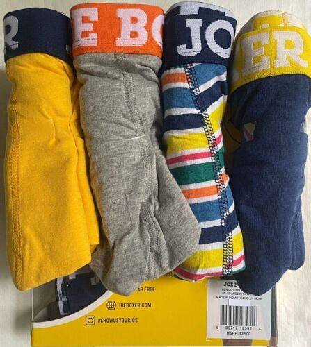 New Joe Boxer Men's 4 Pack 95% Cotton Stretch Boxer Briefs S M L XL Reg. $38 - Picture 2 of 8