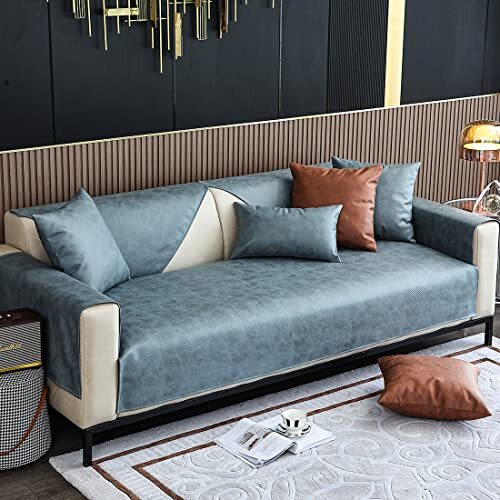 Vintage Kunstleder Sofabezug Wasserabweisend Rutschfest Schnitt Couch - Bild 2 von 7