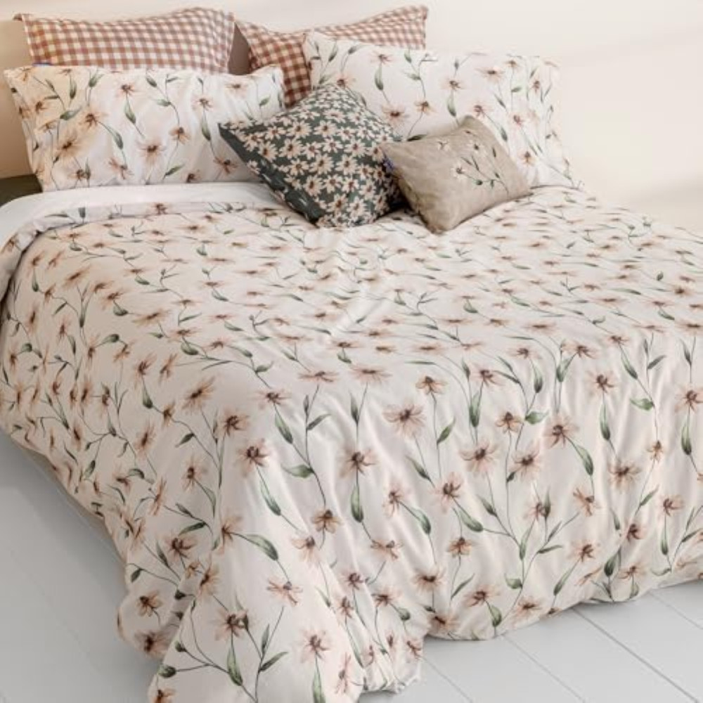 Copripiumino 260x240 Tinny Bloom per Letti Grandi - Puro Cotone