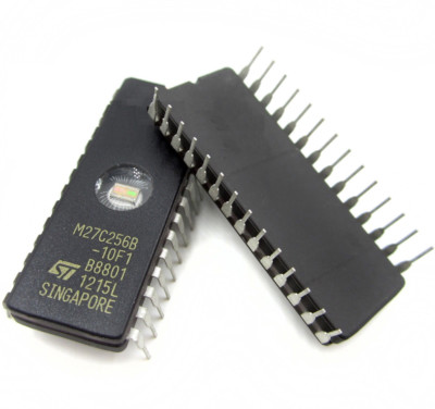 EPROM 27C256-100 32Kx8 100ns M27C256B-10F1 CMOS from STM DIC28 B2AD