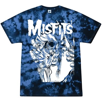 MISFITS cd lgo Pushead TIE DYE EVIL EYE Eyeball Official SHIRT LRG New among us