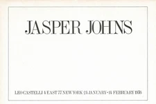 1970s Vintage Jasper Johns Art Exhibition Leo Castelli Gallery Original Print Ad