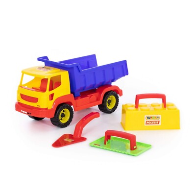 WADER Sandkipper mit Baustellenset 4-tlg. Kinder Sand Spielzeug Sandspielzeug