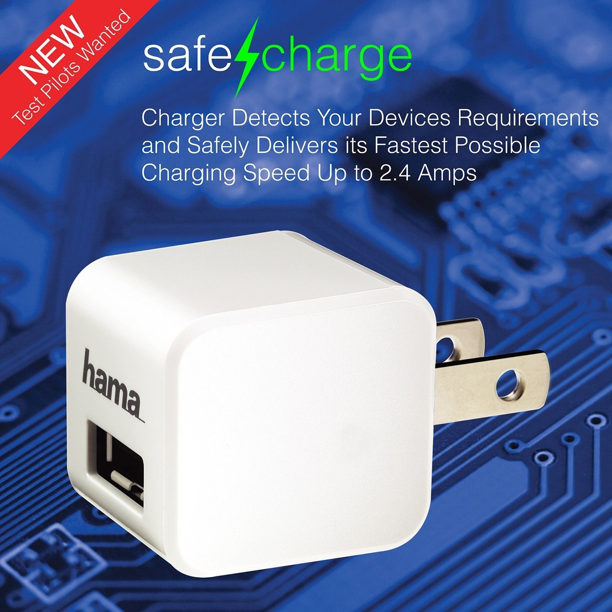 Hama iPhone 8 8plus Home Charger 2.4 Amp Cube 6ft MFI