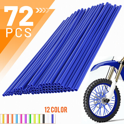 72PCS Motorcycle Dirt Bike Spoke Skins Covers Wraps Wheel Rim Guard For CR YZ RM