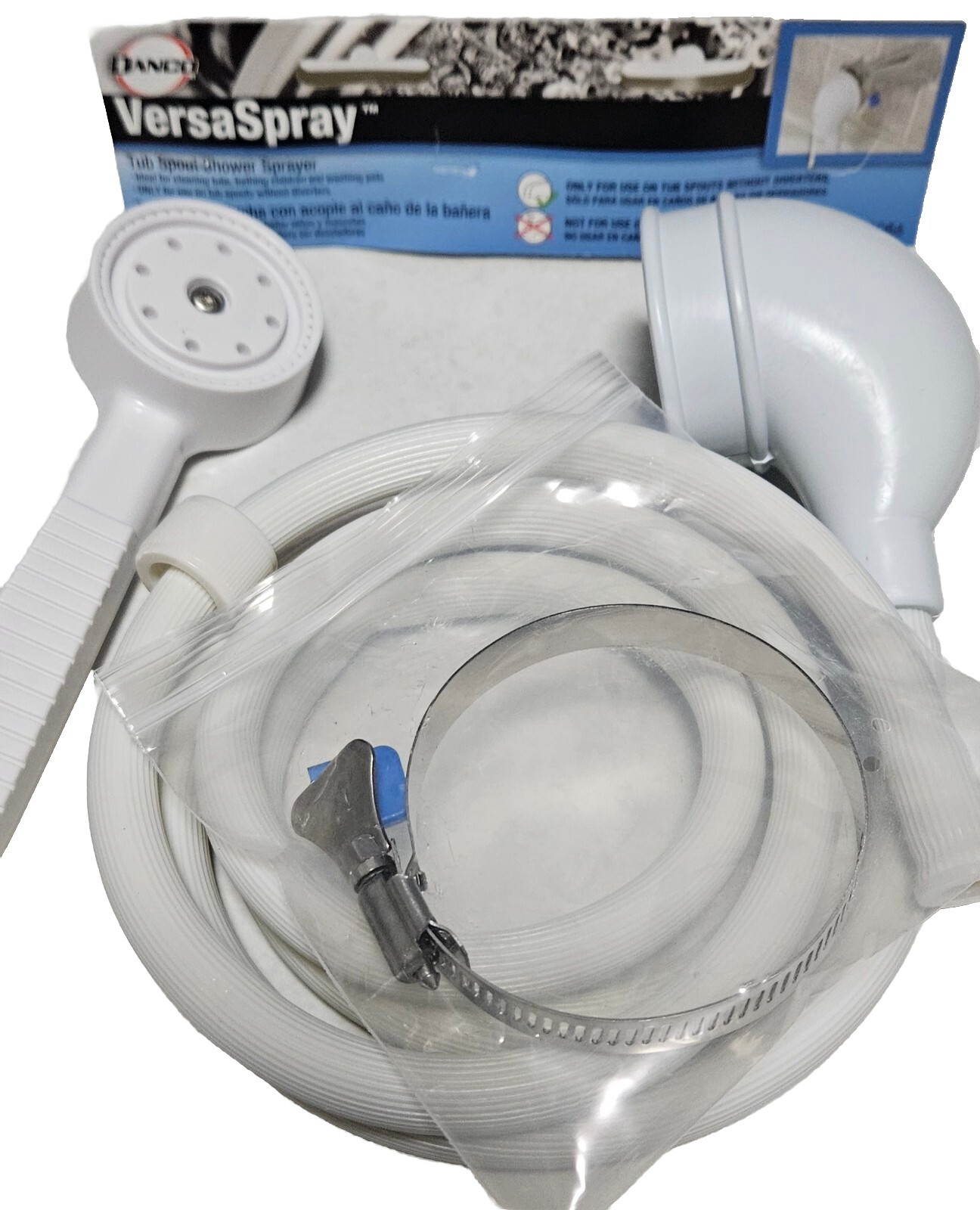 Versa Spray Portable Hand Held Shower Head Fits Bathtubs without