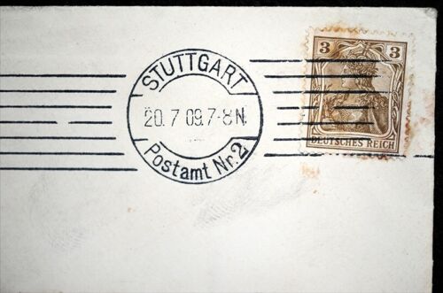 Zeppelin Brief mit Briefmarken Stempel Zeppelinbund gelaufen Zepplin Luftschiff - Bild 3 von 3