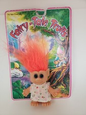 1992 Fairy Tale Trolls Troll Doll with Orange Hair - New on Card