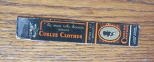 10 STRIKE MATCHBOOK COVER: CURLEE CLOTHES AT HARRINGTONS TULSA OK MATCHCOVER D28