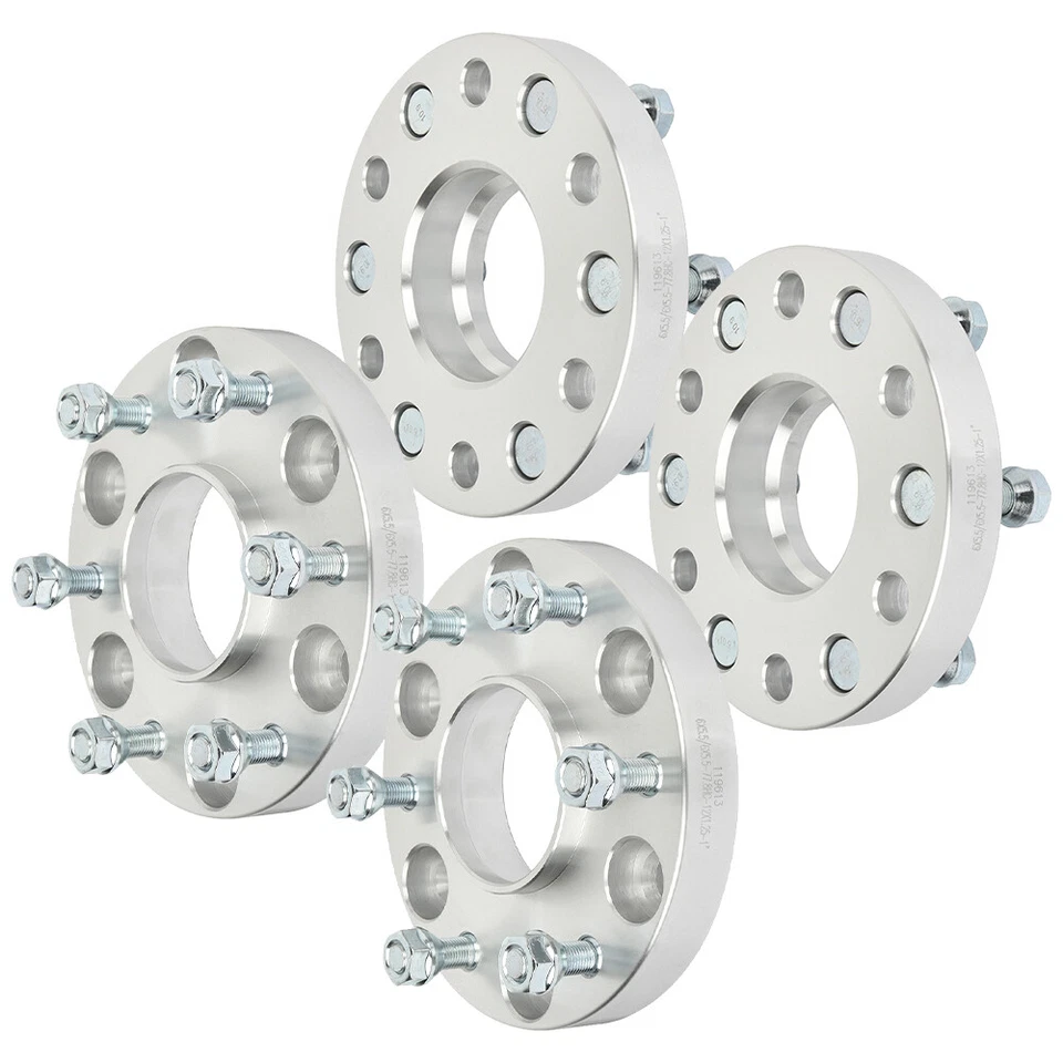 4Pcs 1" 6x5.5 Hub Centric Wheel Spacers 12x1.25 For Nissan Titan 2004-2023 5.6L - Изображение 2 из 4