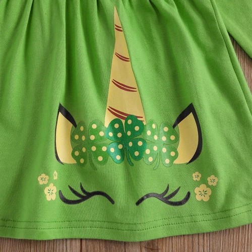 Girl's St. Patrick's Day Unicorn Outfit - Picture 2 of 5