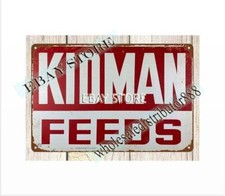 garden garage signs Kidman Feeds AGRICULTURE FARM livestock metal tin sign