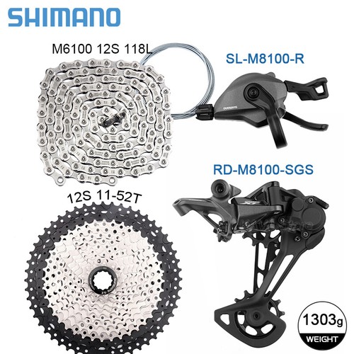 New Shimano Deore XT M8100 12 Speed Drivetrain Groupset 46T/50T/52T HG Cassette - Picture 4 of 16