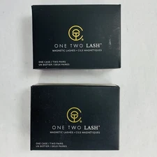 New! 2 Boxes of One Two Lash Bold Half Magnetic Lashes 2 pairs One case Sealed