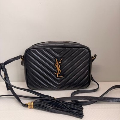SAINT LAURENT Lou Medium YSL Camera Bag in Quilted Leather | eBay