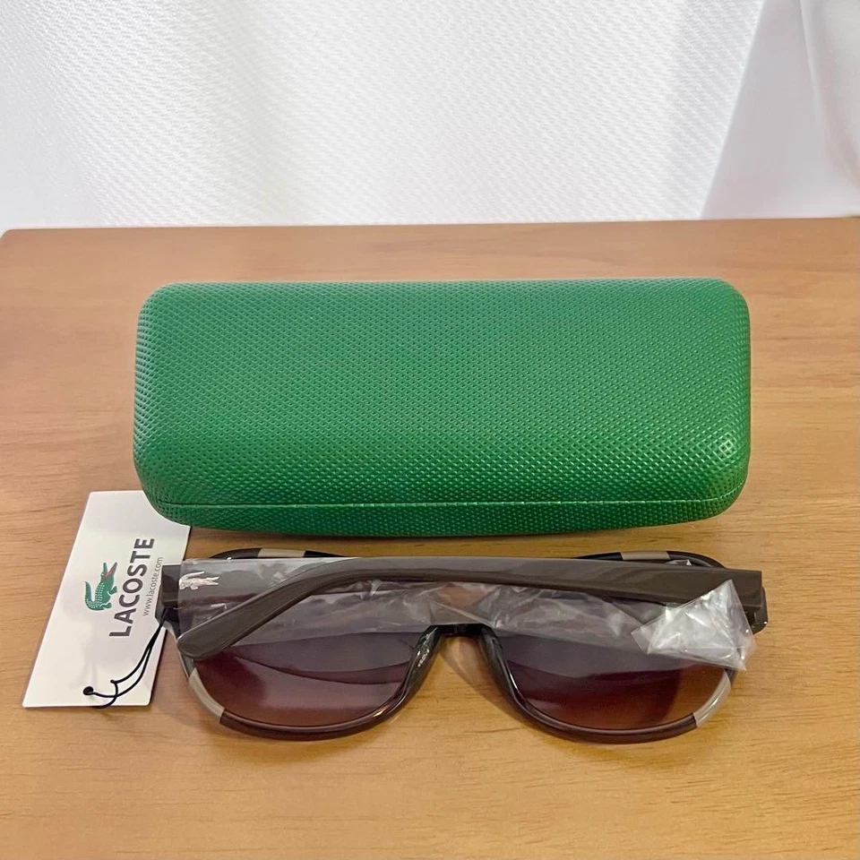 Gafas de sol Lacoste marrón marco ovalado L759SA 210 59 mm gafas de diseñador con estuche Foto 3 de 3