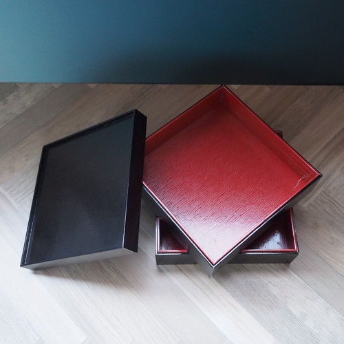 Osechi Jubako Box - Due Livelli con Coperchio - Capodanno Giapponese Calm Design Anni 80 - Foto 10 di 19