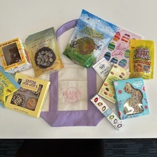 Trader Joe's Pastel Mini Canvas Tote Bag + TJ’s Spring Candy Assortment Bundle