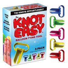 Knot Easy Balloon Tie Tool (5 Pack) - Party Smith - Ties Red, Green, Blue
