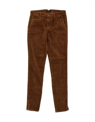 MASSIMO DUTTI Womens Skinny Chino Trousers EU 36 XS W26 L29 Brown Cotton AS10