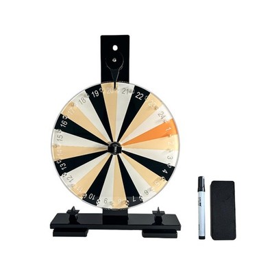 Acrylic Spinning Prize Wheel with Stand 12 inches 24 Slots Colors Tabletop, D...
