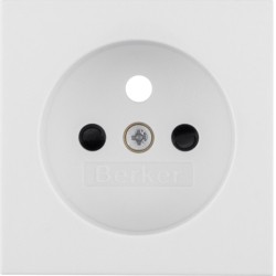 MODULE WHITE SOCKET PLATE 1X Z/U WITH B. SQUARE 39657668999