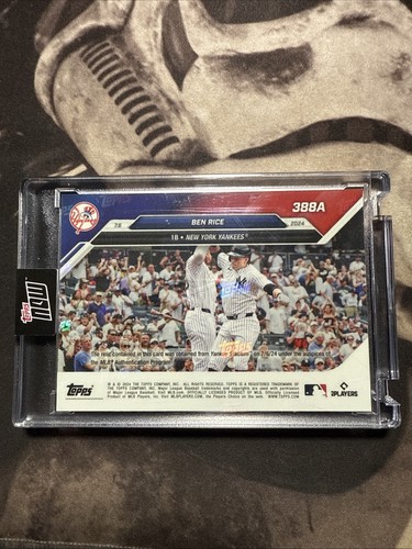 2024 Topps Now #388A Ben Rice CALL-UP Game Used Base Relic #/125 - Picture 2 of 2