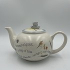 Marjolein Bastin Teapot Nature Friendship Poem 1999 "A moment of quiet.." Birds
